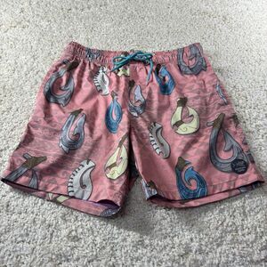 Psycho Tuna Hooks Swim‎ Trunks Board Pool Shorts Mens XL Peach Blue